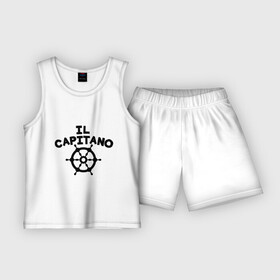 Детская пижама с шортами хлопок с принтом Капитан (Il capitano) в Белгороде,  |  | il capotano | иль капитано | капитан