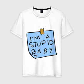 Мужская футболка хлопок с принтом MAGGY SIMPSON NOTE в Белгороде, 100% хлопок | прямой крой, круглый вырез горловины, длина до линии бедер, слегка спущенное плечо. | Тематика изображения на принте: 