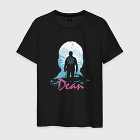 Мужская футболка хлопок с принтом Supernatural - Dean в Белгороде, 100% хлопок | прямой крой, круглый вырез горловины, длина до линии бедер, слегка спущенное плечо. | 