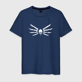 Мужская футболка хлопок с принтом Strogg logo в Белгороде, 100% хлопок | прямой крой, круглый вырез горловины, длина до линии бедер, слегка спущенное плечо. | quake | strogg | логотип строггов
