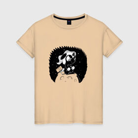 Женская футболка хлопок с принтом Luna (Time out) в Белгороде, 100% хлопок | прямой крой, круглый вырез горловины, длина до линии бедер, слегка спущенное плечо | mlp | out | pony | time | время | вышло | луна | пони