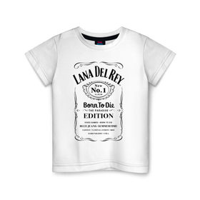 Детская футболка хлопок с принтом Lana Del Ray в Белгороде, 100% хлопок | круглый вырез горловины, полуприлегающий силуэт, длина до линии бедер | lana del ray born to die
