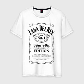 Мужская футболка хлопок с принтом Lana Del Ray в Белгороде, 100% хлопок | прямой крой, круглый вырез горловины, длина до линии бедер, слегка спущенное плечо. | lana del ray born to die