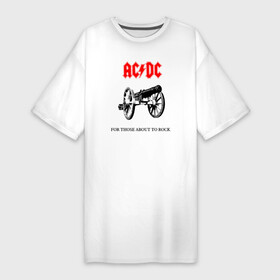 Платье-футболка хлопок с принтом AC DC For Those About To Rock в Белгороде,  |  | ac dc | ac dc for those about to rock@ | for those about to rock