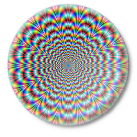 Значок с принтом Оптическая иллюзия в Белгороде,  металл | круглая форма, металлическая застежка в виде булавки | Тематика изображения на принте: восприятие | иллюзия | оптическая иллюзия
