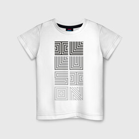 Детская футболка хлопок с принтом Illusion grey в Белгороде, 100% хлопок | круглый вырез горловины, полуприлегающий силуэт, длина до линии бедер | восприятие | иллюзии | мозг | обман зрения | оптическая | цвет