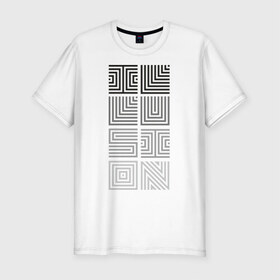 Мужская футболка премиум с принтом Illusion grey в Белгороде, 92% хлопок, 8% лайкра | приталенный силуэт, круглый вырез ворота, длина до линии бедра, короткий рукав | восприятие | иллюзии | мозг | обман зрения | оптическая | цвет