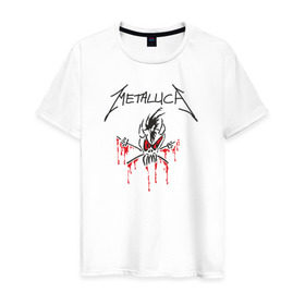 Мужская футболка хлопок с принтом Metallica - Scary Guy в Белгороде, 100% хлопок | прямой крой, круглый вырез горловины, длина до линии бедер, слегка спущенное плечо. | металлика