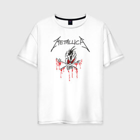 Женская футболка хлопок Oversize с принтом Metallica - Scary Guy в Белгороде, 100% хлопок | свободный крой, круглый ворот, спущенный рукав, длина до линии бедер
 | металлика