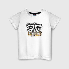 Детская футболка хлопок с принтом Fnatic Team в Белгороде, 100% хлопок | круглый вырез горловины, полуприлегающий силуэт, длина до линии бедер | counter strike | csgo | fnatic