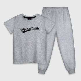 Детская пижама хлопок с принтом Metallica (Yankees font) в Белгороде, 100% хлопок |  брюки и футболка прямого кроя, без карманов, на брюках мягкая резинка на поясе и по низу штанин
 | металлика