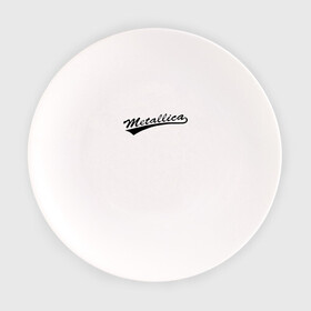 Тарелка с принтом Metallica (Yankees font) в Белгороде, фарфор | диаметр - 210 мм
диаметр для нанесения принта - 120 мм | металлика