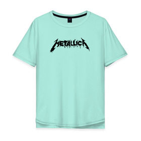 Мужская футболка хлопок Oversize с принтом Metallica painted logo в Белгороде, 100% хлопок | свободный крой, круглый ворот, “спинка” длиннее передней части | металлика