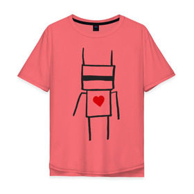 Мужская футболка хлопок Oversize с принтом Chappie в Белгороде, 100% хлопок | свободный крой, круглый ворот, “спинка” длиннее передней части | die antwoord
