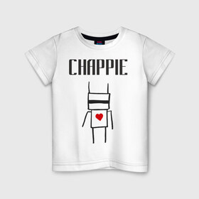 Детская футболка хлопок с принтом Chappie в Белгороде, 100% хлопок | круглый вырез горловины, полуприлегающий силуэт, длина до линии бедер | 