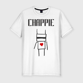 Мужская футболка премиум с принтом Chappie в Белгороде, 92% хлопок, 8% лайкра | приталенный силуэт, круглый вырез ворота, длина до линии бедра, короткий рукав | Тематика изображения на принте: 