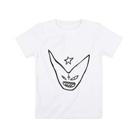 Детская футболка хлопок с принтом Монстр в Белгороде, 100% хлопок | круглый вырез горловины, полуприлегающий силуэт, длина до линии бедер | die antwoord