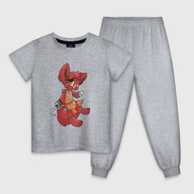 Детская пижама хлопок с принтом Foxy fnaf в Белгороде, 100% хлопок |  брюки и футболка прямого кроя, без карманов, на брюках мягкая резинка на поясе и по низу штанин
 | @