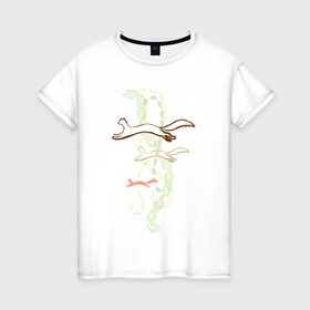 Женская футболка хлопок с принтом Куница в Белгороде, 100% хлопок | прямой крой, круглый вырез горловины, длина до линии бедер, слегка спущенное плечо | logo | автор дмитрий анненковуфа | башкортостан | куница