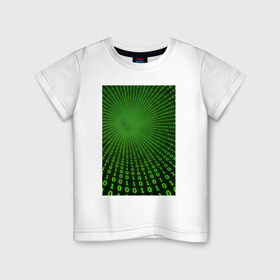 Детская футболка хлопок с принтом Цифровая иллюзия в Белгороде, 100% хлопок | круглый вырез горловины, полуприлегающий силуэт, длина до линии бедер | обман зрения | оптическая иллюзия | прикол | фокус