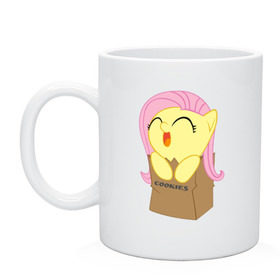 Кружка с принтом Cute Fluttershy в Белгороде, керамика | объем — 330 мл, диаметр — 80 мм. Принт наносится на бока кружки, можно сделать два разных изображения | Тематика изображения на принте: fluttershy | пони | сваг | флаттершай в пакетике.поняш