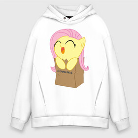 Мужское худи Oversize хлопок с принтом Cute Fluttershy в Белгороде, френч-терри — 70% хлопок, 30% полиэстер. Мягкий теплый начес внутри —100% хлопок | боковые карманы, эластичные манжеты и нижняя кромка, капюшон на магнитной кнопке | Тематика изображения на принте: fluttershy | пони | сваг | флаттершай в пакетике.поняш