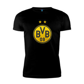 Мужская футболка премиум с принтом Borussia Dortmund в Белгороде, 92% хлопок, 8% лайкра | приталенный силуэт, круглый вырез ворота, длина до линии бедра, короткий рукав | bvb borussia mr marcoreus dortmund borussiado