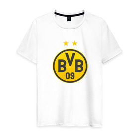 Мужская футболка хлопок с принтом Borussia Dortmund в Белгороде, 100% хлопок | прямой крой, круглый вырез горловины, длина до линии бедер, слегка спущенное плечо. | Тематика изображения на принте: bvb borussia mr marcoreus dortmund borussiado