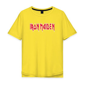 Мужская футболка хлопок Oversize с принтом Iron Maiden в Белгороде, 100% хлопок | свободный крой, круглый ворот, “спинка” длиннее передней части | iron maiden