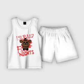 Детская пижама с шортами хлопок с принтом Five Nights At Freddys в Белгороде,  |  | five nights at freddys | fnaf | freddy | игры | медведь | мишка | фнаф | фредди