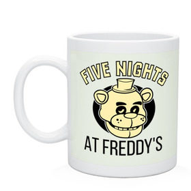 Кружка с принтом Five Nights At Freddy`s в Белгороде, керамика | объем — 330 мл, диаметр — 80 мм. Принт наносится на бока кружки, можно сделать два разных изображения | five nights at freddys | fnaf | freddy | игры | медведь | мишка | фнаф | фредди