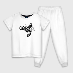 Детская пижама хлопок с принтом Мотокросс в Белгороде, 100% хлопок |  брюки и футболка прямого кроя, без карманов, на брюках мягкая резинка на поясе и по низу штанин
 | motokross | мото