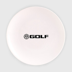 Тарелка 3D с принтом Volkswagen Golf в Белгороде, фарфор | диаметр - 210 мм
диаметр для нанесения принта - 120 мм | Тематика изображения на принте: golf | logo | volkswagen | гольф | логотип | фольцваген