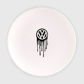 Тарелка с принтом Volkswagen в Белгороде, фарфор | диаметр - 210 мм
диаметр для нанесения принта - 120 мм | logo | volkswagen | логотип | фольцваген