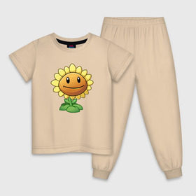 Детская пижама хлопок с принтом Plants Vs Zombies в Белгороде, 100% хлопок |  брюки и футболка прямого кроя, без карманов, на брюках мягкая резинка на поясе и по низу штанин
 | Тематика изображения на принте: растения против зомби