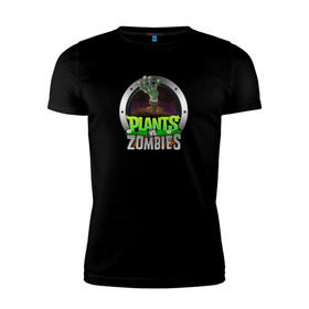 Мужская футболка премиум с принтом Plants vs Zombies в Белгороде, 92% хлопок, 8% лайкра | приталенный силуэт, круглый вырез ворота, длина до линии бедра, короткий рукав | растения против зомби
