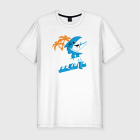 Мужская футболка премиум с принтом Делаю что хочу в Белгороде, 92% хлопок, 8% лайкра | приталенный силуэт, круглый вырез ворота, длина до линии бедра, короткий рукав | акула | море