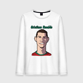 Мужской лонгслив хлопок с принтом Cristiano Ronaldo в Белгороде, 100% хлопок |  | real madrid | ronaldo | роналду | футбол