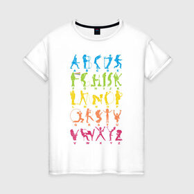 Женская футболка хлопок с принтом Рок алфавит в Белгороде, 100% хлопок | прямой крой, круглый вырез горловины, длина до линии бедер, слегка спущенное плечо | kiss | madonna | nirvana | ozzy | rock | алфавит | группы | музыка | рок