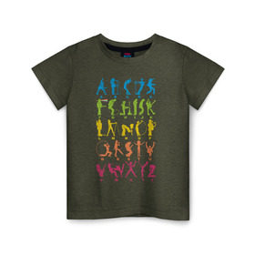 Детская футболка хлопок с принтом Рок алфавит (без расшифровки) в Белгороде, 100% хлопок | круглый вырез горловины, полуприлегающий силуэт, длина до линии бедер | kiss | nirvana | ozzy | rock | алфавит | группы | рок