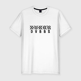 Мужская футболка премиум с принтом DVBBS в Белгороде, 92% хлопок, 8% лайкра | приталенный силуэт, круглый вырез ворота, длина до линии бедра, короткий рукав | dabbs | dvbbs | dvbbs   house producers  djhouse
