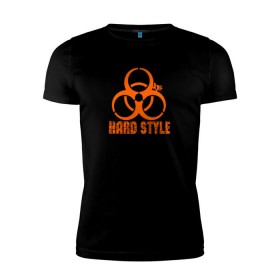 Мужская футболка премиум с принтом Is my hardstyle в Белгороде, 92% хлопок, 8% лайкра | приталенный силуэт, круглый вырез ворота, длина до линии бедра, короткий рукав | биологическая опасность