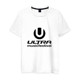 Мужская футболка хлопок с принтом Ultra Music Festival в Белгороде, 100% хлопок | прямой крой, круглый вырез горловины, длина до линии бедер, слегка спущенное плечо. | Тематика изображения на принте: house | rave | ultra music festival | umf
