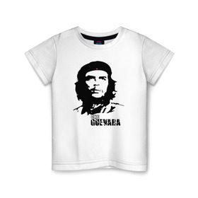 Детская футболка хлопок с принтом Эрнесто Че гевара в Белгороде, 100% хлопок | круглый вырез горловины, полуприлегающий силуэт, длина до линии бедер | Тематика изображения на принте: che guevara | революционер