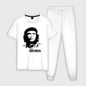 Мужская пижама хлопок с принтом Эрнесто Че гевара в Белгороде, 100% хлопок | брюки и футболка прямого кроя, без карманов, на брюках мягкая резинка на поясе и по низу штанин
 | che guevara | революционер
