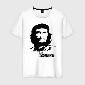 Мужская футболка хлопок с принтом Эрнесто Че гевара в Белгороде, 100% хлопок | прямой крой, круглый вырез горловины, длина до линии бедер, слегка спущенное плечо. | che guevara | революционер