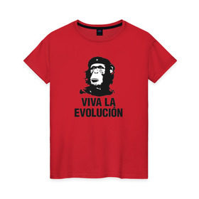 Женская футболка хлопок с принтом Че Гевара в Белгороде, 100% хлопок | прямой крой, круглый вырез горловины, длина до линии бедер, слегка спущенное плечо | che gevara | patriot | вождь | звезда | куба | обезяна | политик | чегевара