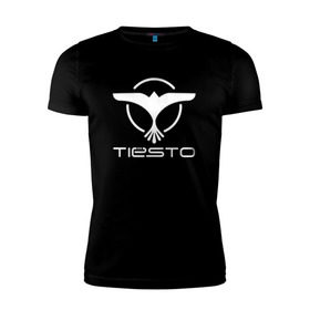 Мужская футболка премиум с принтом Tiesto в Белгороде, 92% хлопок, 8% лайкра | приталенный силуэт, круглый вырез ворота, длина до линии бедра, короткий рукав | club life | house | tieso | tiesto (dj)   на темные основыdj