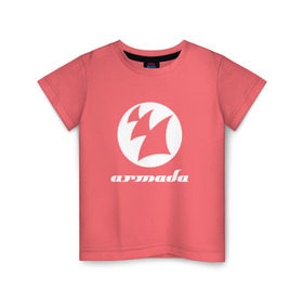 Детская футболка хлопок с принтом Armada Music в Белгороде, 100% хлопок | круглый вырез горловины, полуприлегающий силуэт, длина до линии бедер | armada music | armada music labelarmada | trance