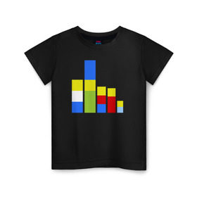 Детская футболка хлопок с принтом Симпсоны кубики в Белгороде, 100% хлопок | круглый вырез горловины, полуприлегающий силуэт, длина до линии бедер | Тематика изображения на принте: the simpsons | барт | гомер | кубики | мардж | симпсоны